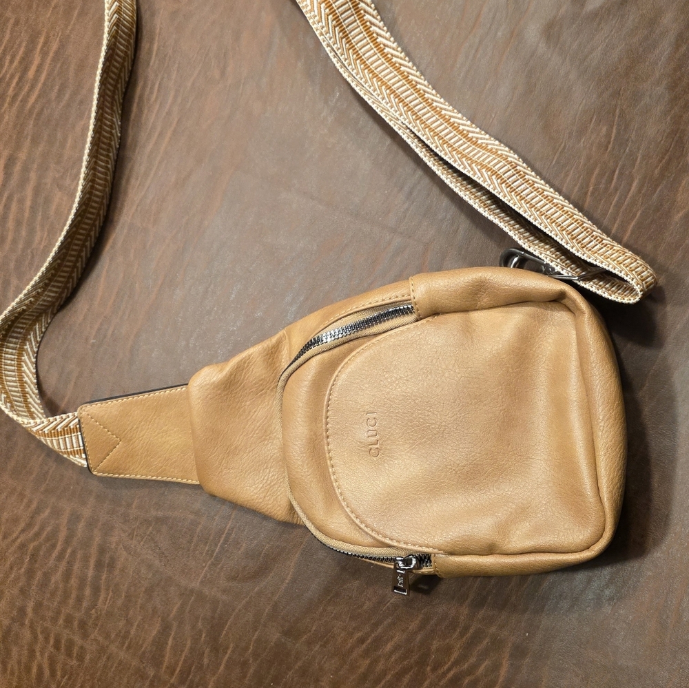 Tan Leather Crossbody Bag